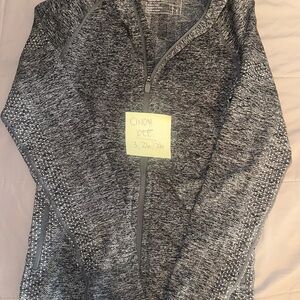 FIGS small Heather Gray Full-Zip Seamless Jacket